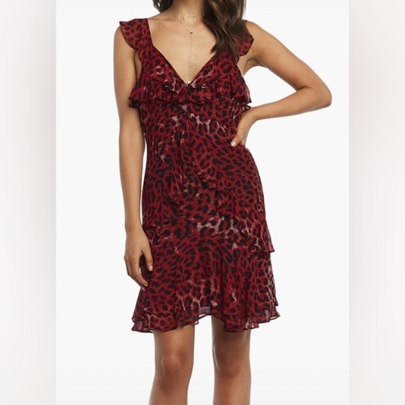 Bardot Leopard Frill Dress - Picture 1 of 11